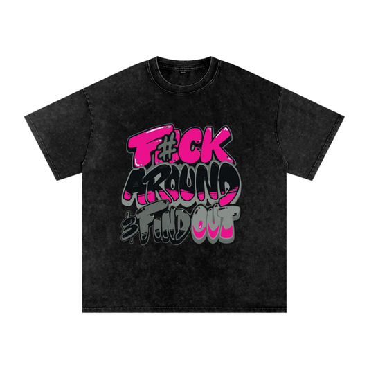 Snow Washed Oversized Cotton T-Shirt ODMPOD