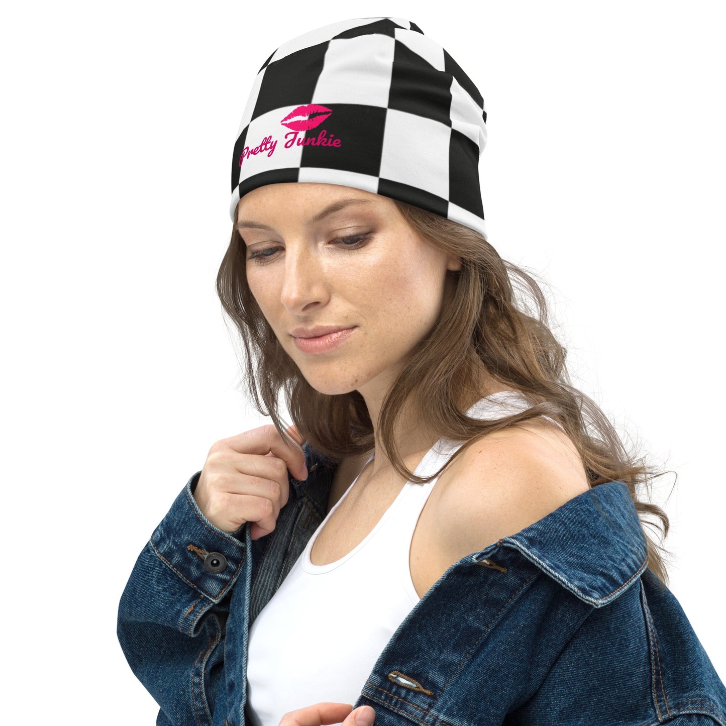 Checkered Beanie Pretty Junkie Apparel