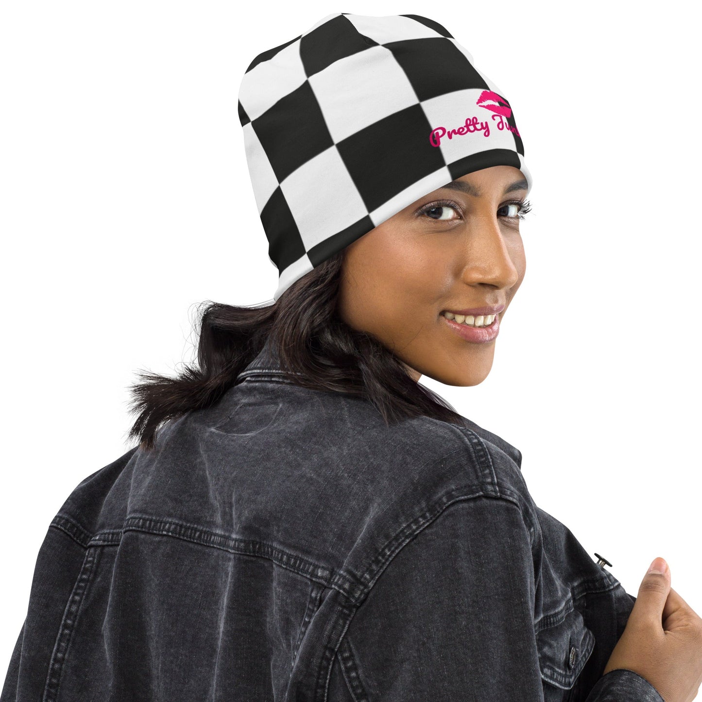 Checkered Beanie Pretty Junkie Apparel