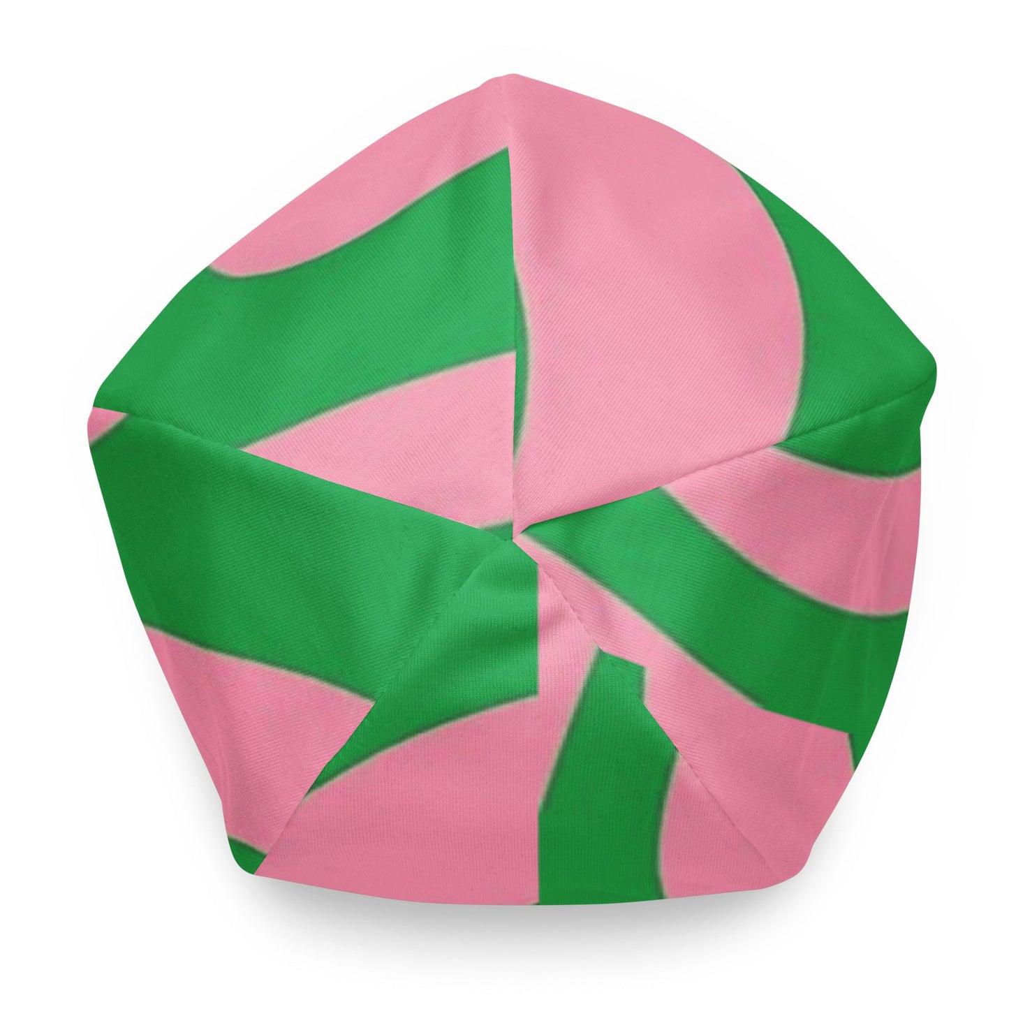 SO Wavy Colorblock Pink and Green Abstract Beanie Pretty Junkie Apparel