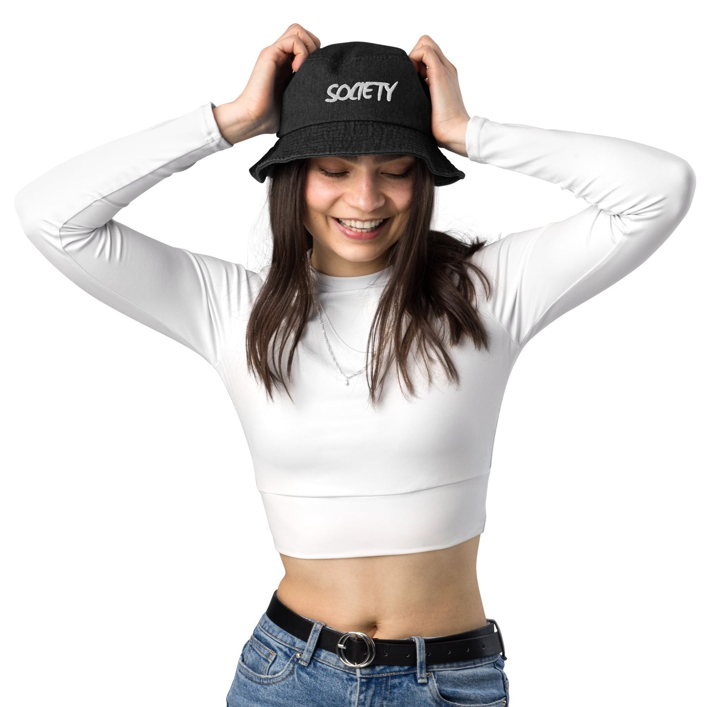 RICHJVNKIE SOCIETY Denim bucket hat Pretty Junkie Apparel