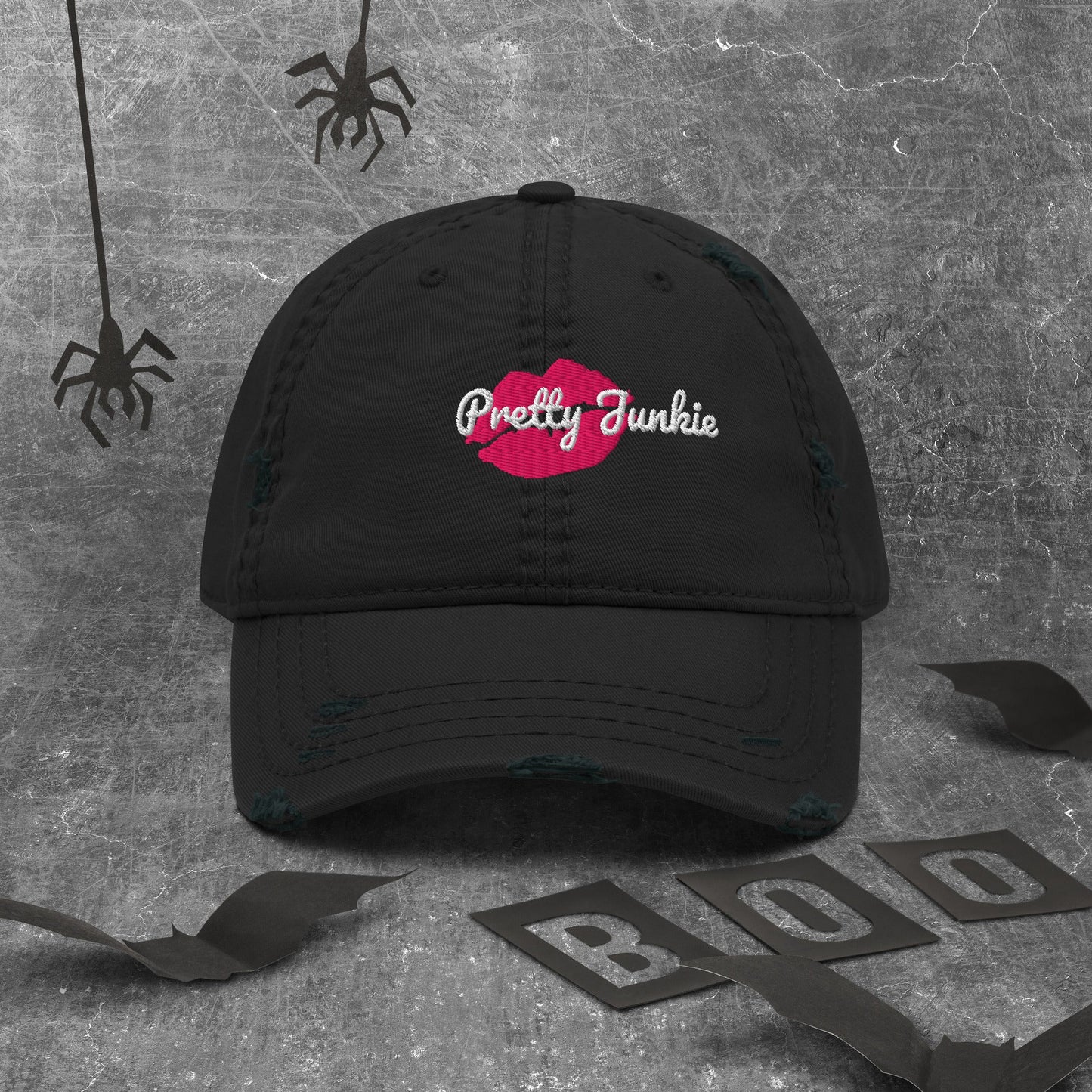 KissMe Distressed Dad Hat Pretty Junkie Apparel
