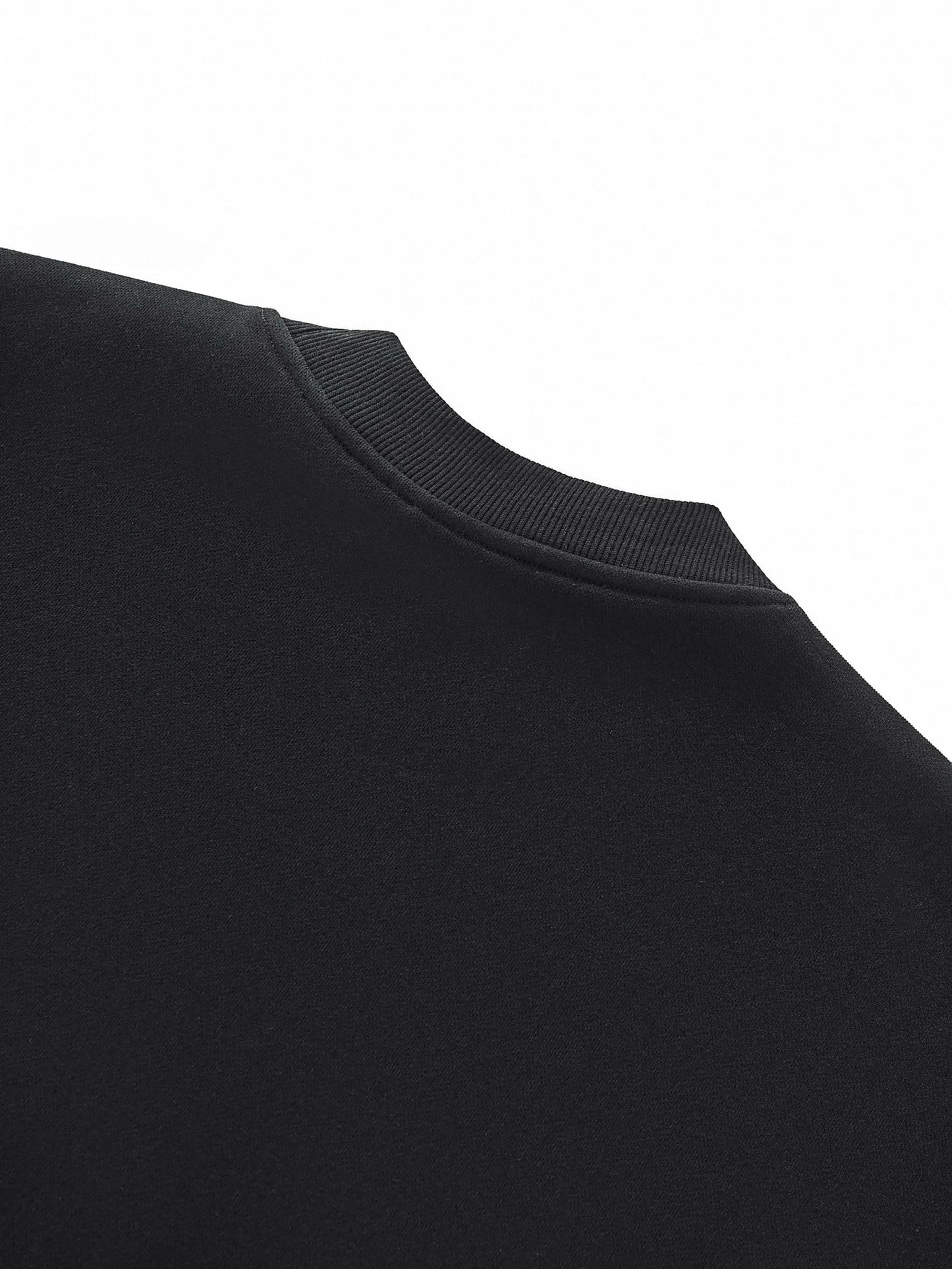 Fleece Side Slit Crewneck Sweatshirt ODMPOD