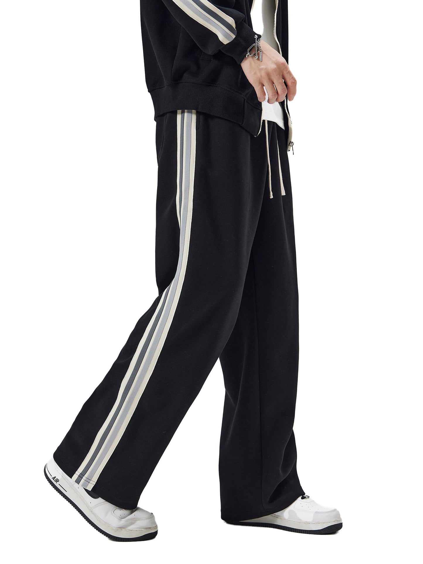 Contrast Side-Stripe Straight-Leg Pants ODMPOD