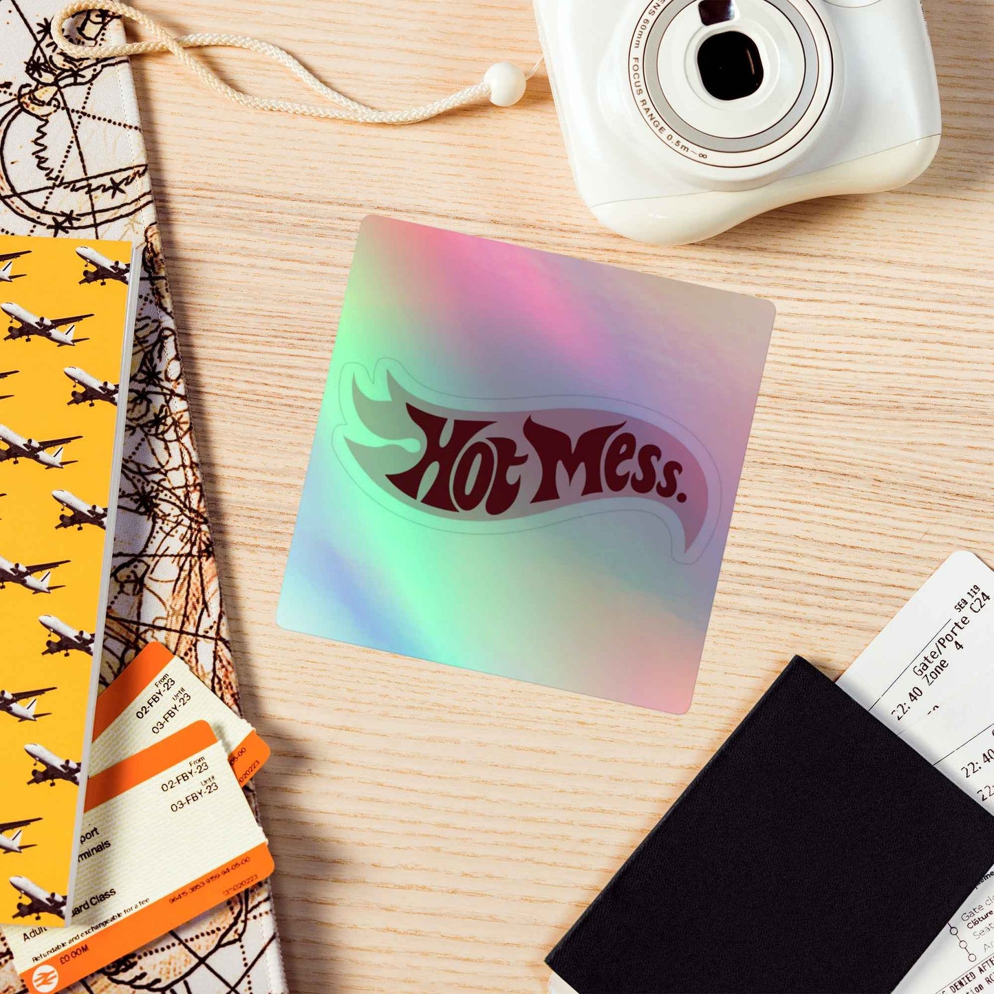 Hot Mess Holographic stickers Pretty Junkie Apparel