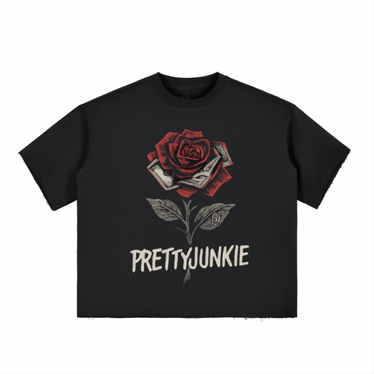 PrettyJunkie rJS Half-Sleeve Raw-Edge T-Shirt ODMPOD