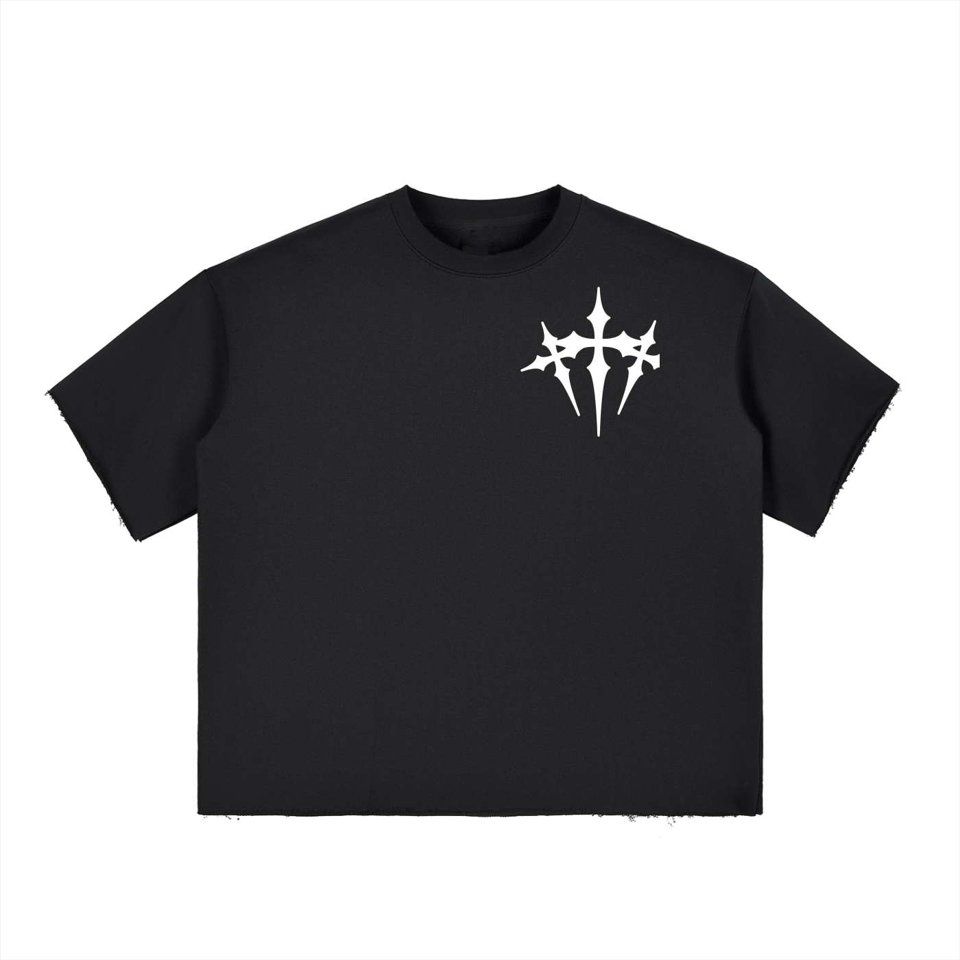 RICHJVNKIE SOCIETY Boxy Raw-Edge T-Shirt ODMPOD