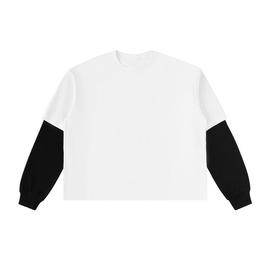 New! RJS Collection Oversized Layered Sweatshirt ODMPOD