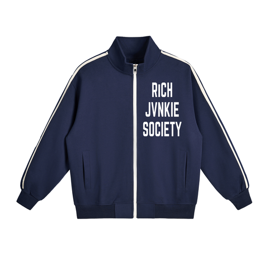 RICHJVNKIE SOCIETY Side-Stripe Stand Collar  Jacket ODMPOD