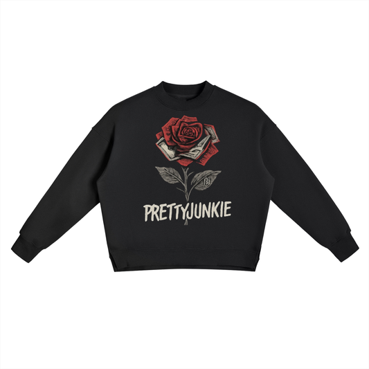 Fleece Side Slit Crewneck Sweatshirt ODMPOD