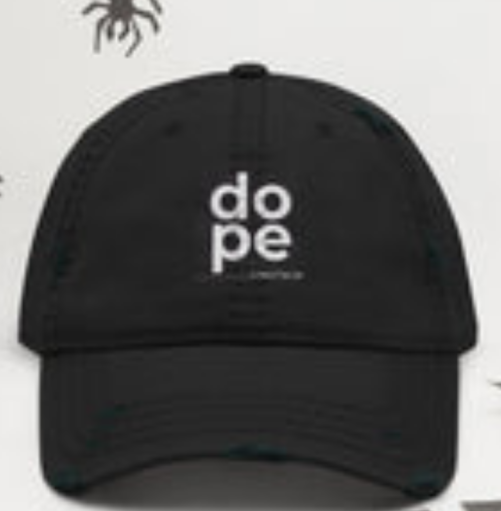 DOPE Limited Edition Streetwear Distressed Dad Hat Pretty Junkie Apparel
