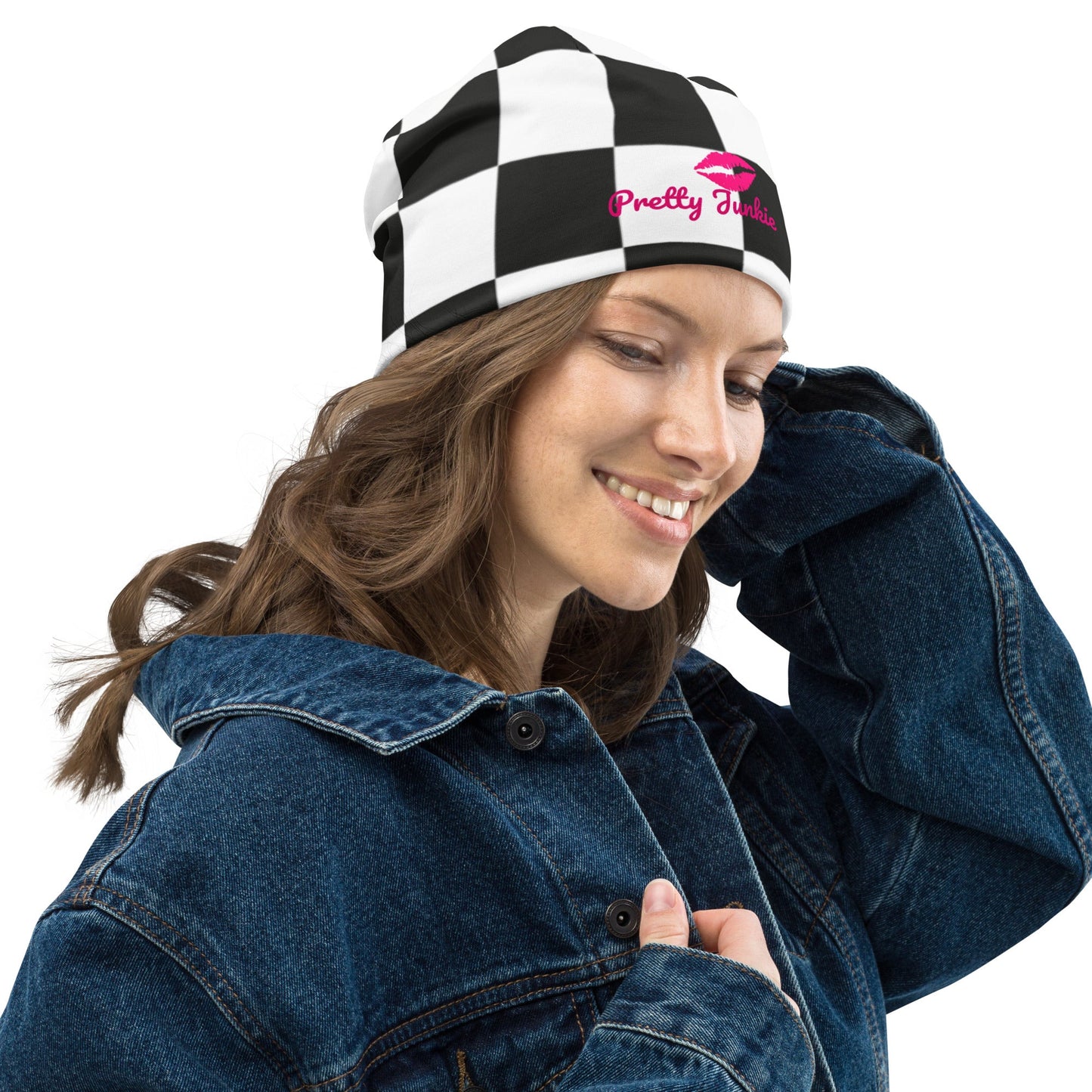 Checkered Beanie Pretty Junkie Apparel