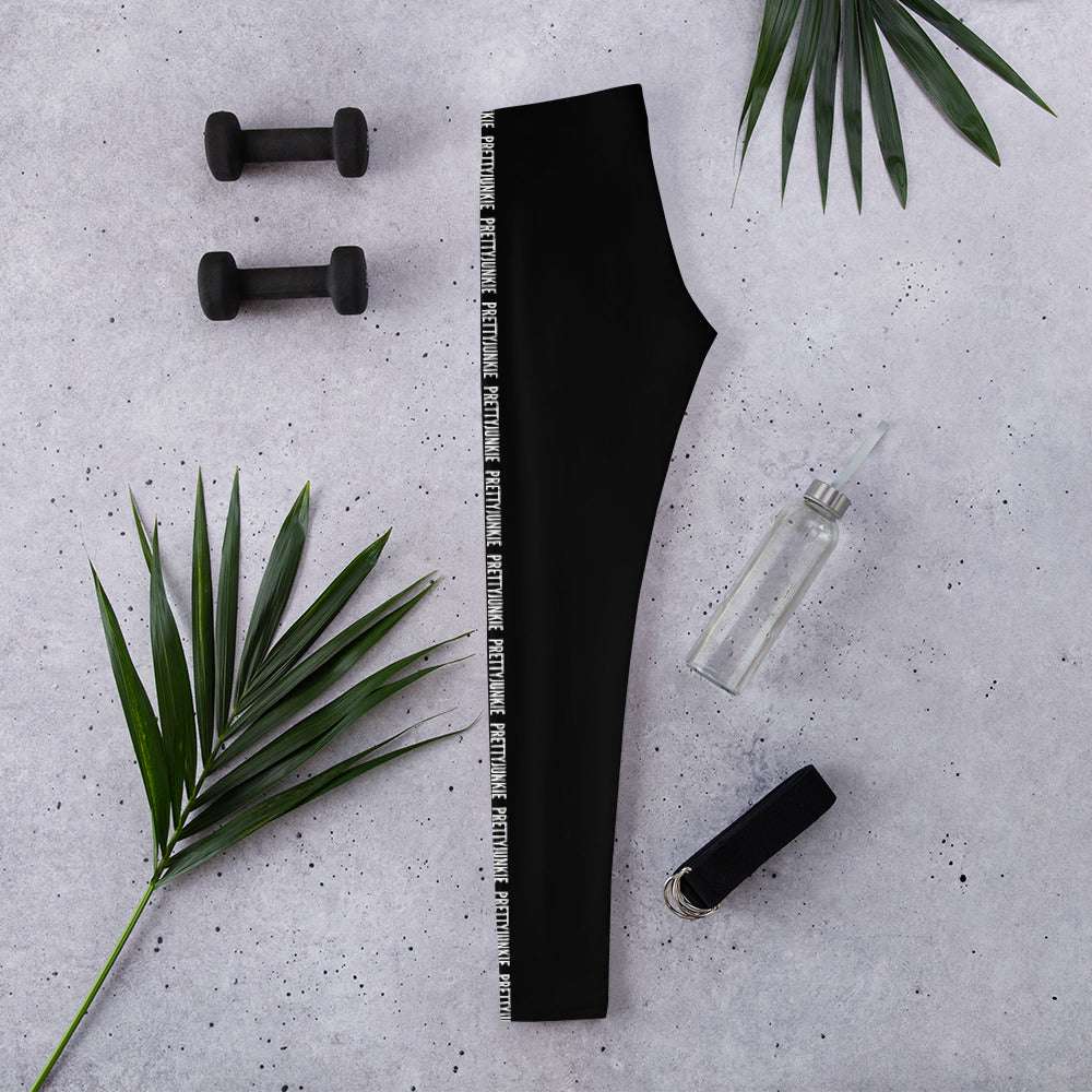 PRETTYJUNKIE Side Script Leggings Pretty Junkie Apparel