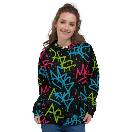 Graffiti Splash All Over Print Hoodie - Pretty Junkie Apparel