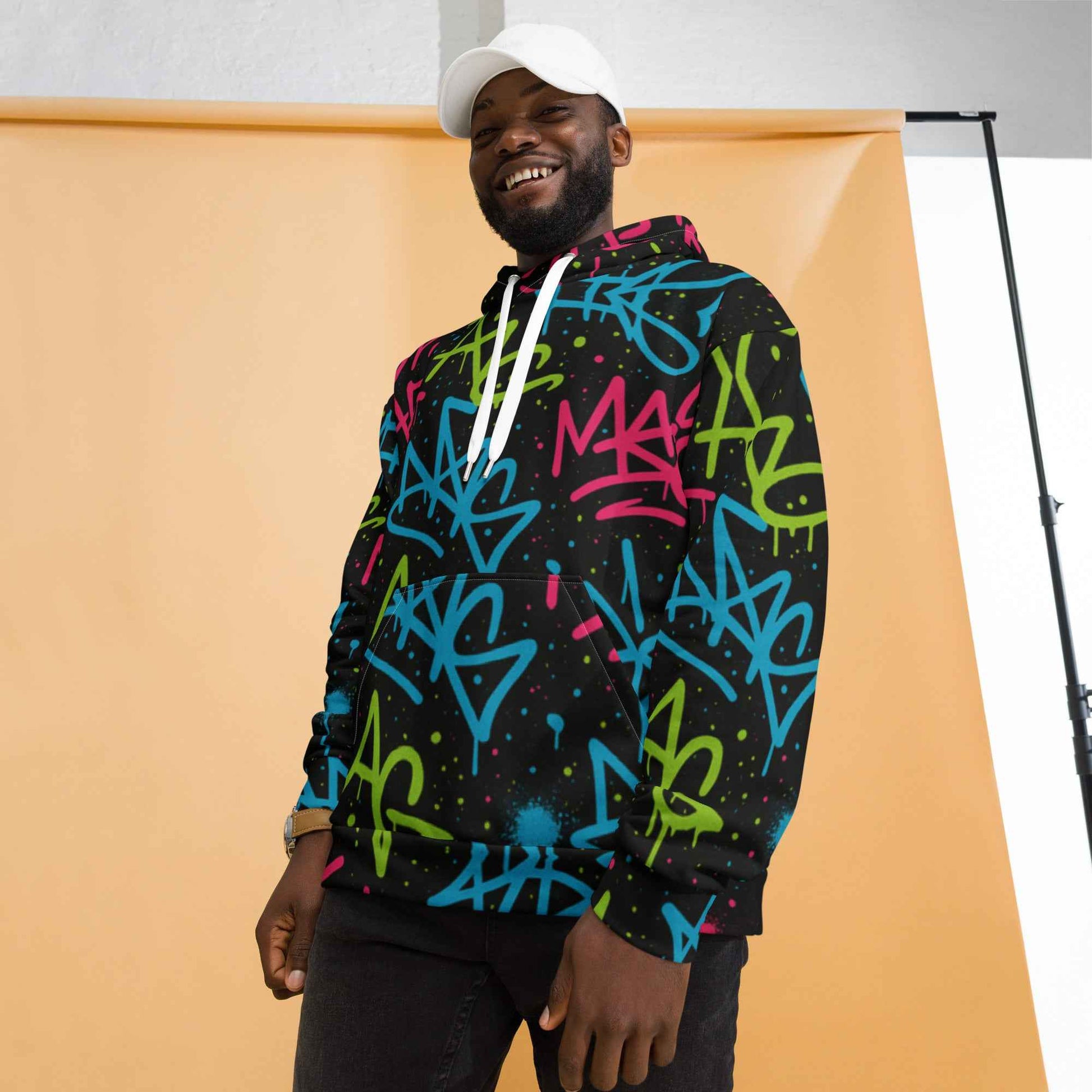 Graffiti Splash All Over Print Hoodie - Pretty Junkie Apparel