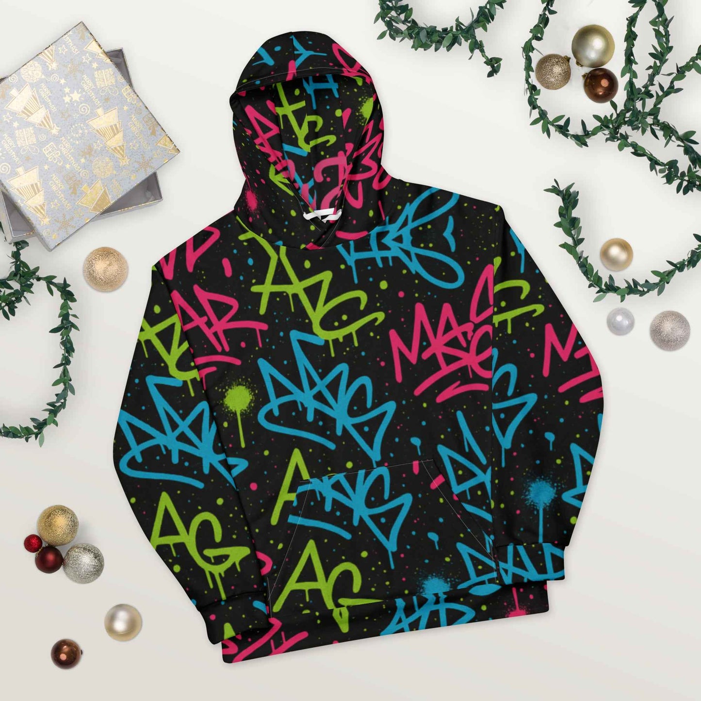 Graffiti Splash All Over Print Hoodie - Pretty Junkie Apparel