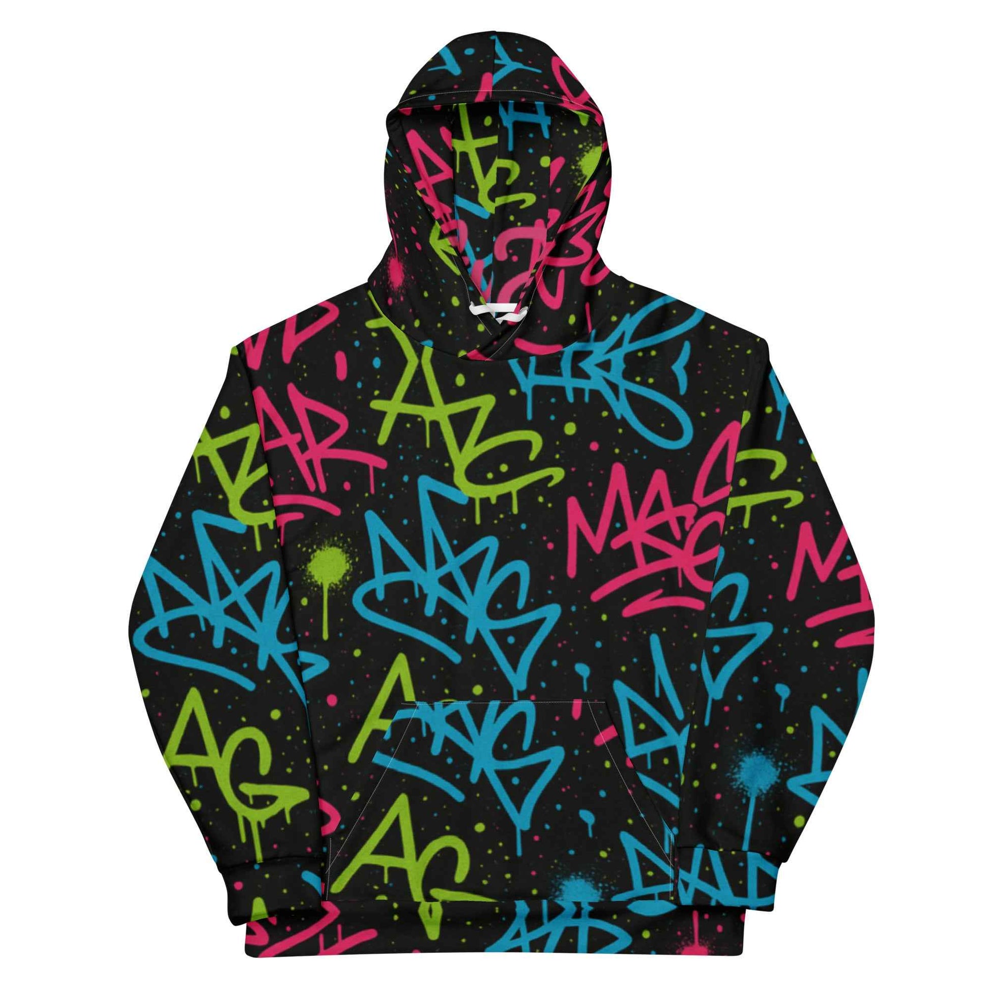 Graffiti Splash All Over Print Hoodie - Pretty Junkie Apparel