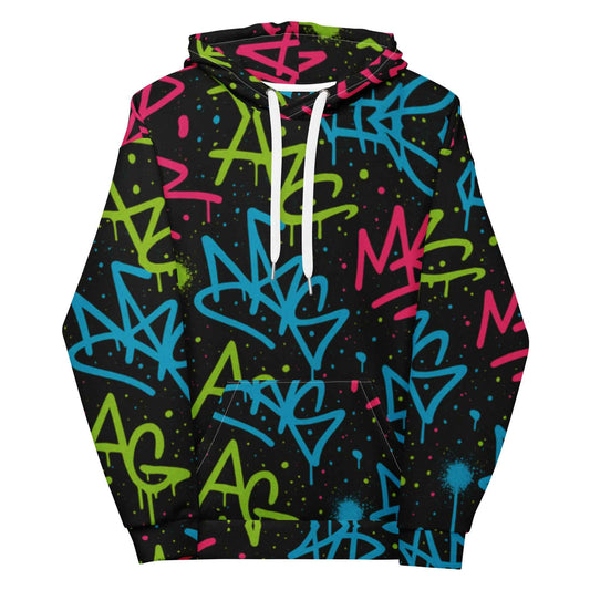Graffiti Splash All Over Print Hoodie - Pretty Junkie Apparel