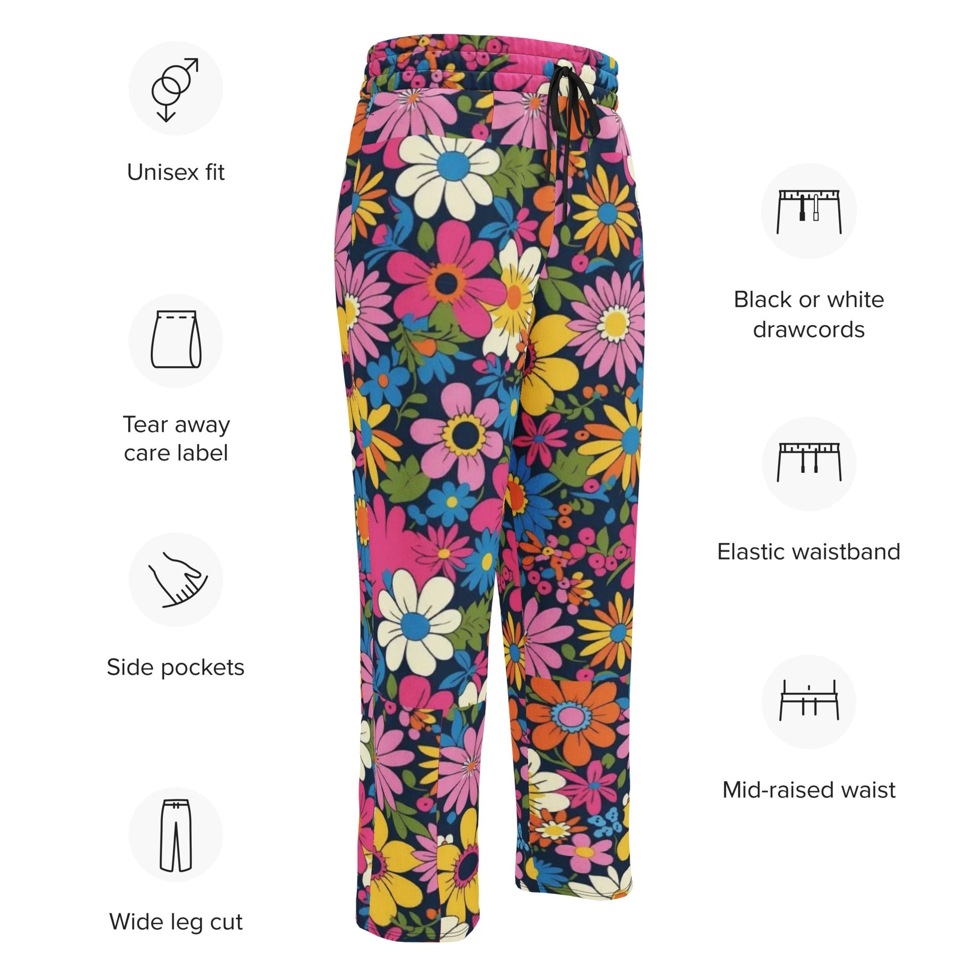 Vintage Bloom Wide-leg joggers Pretty Junkie Apparel
