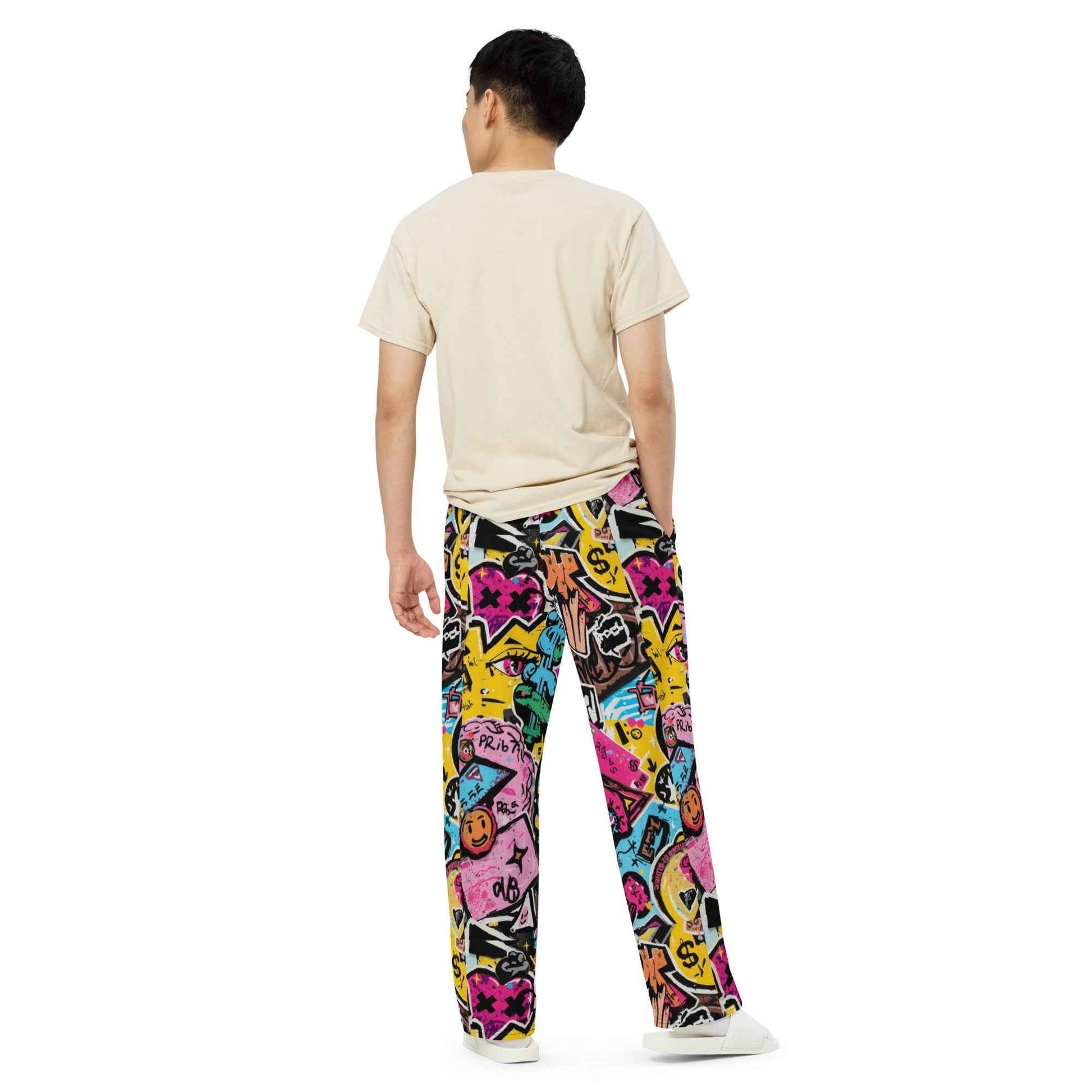 Collage Stitch Baddie Theme Wide Leg Joggers Pretty Junkie Apparel