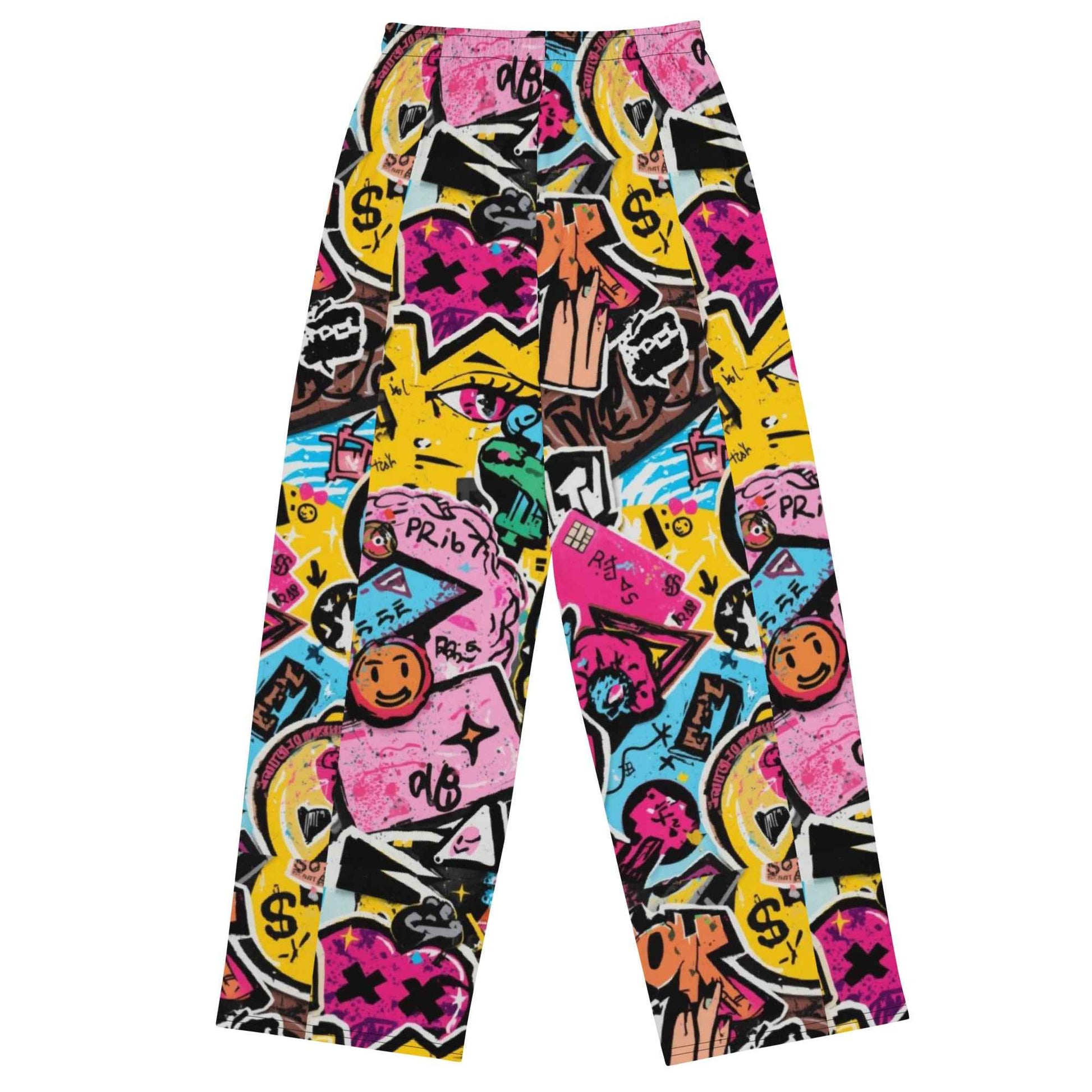 Collage Stitch Baddie Theme Wide Leg Joggers Pretty Junkie Apparel