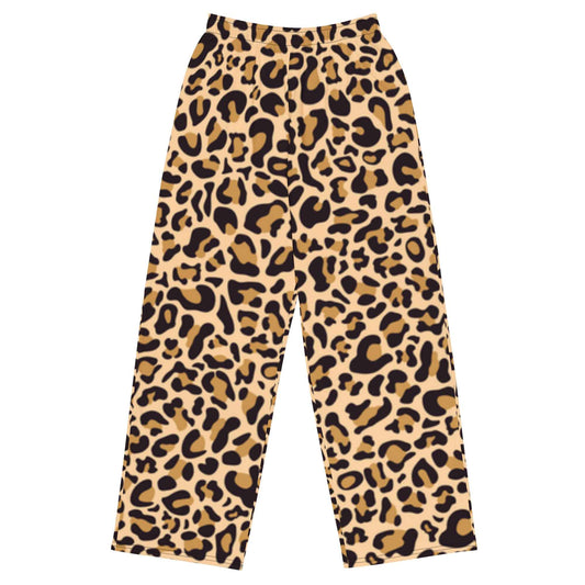 Classic Cheetah Print Wide Leg Pants