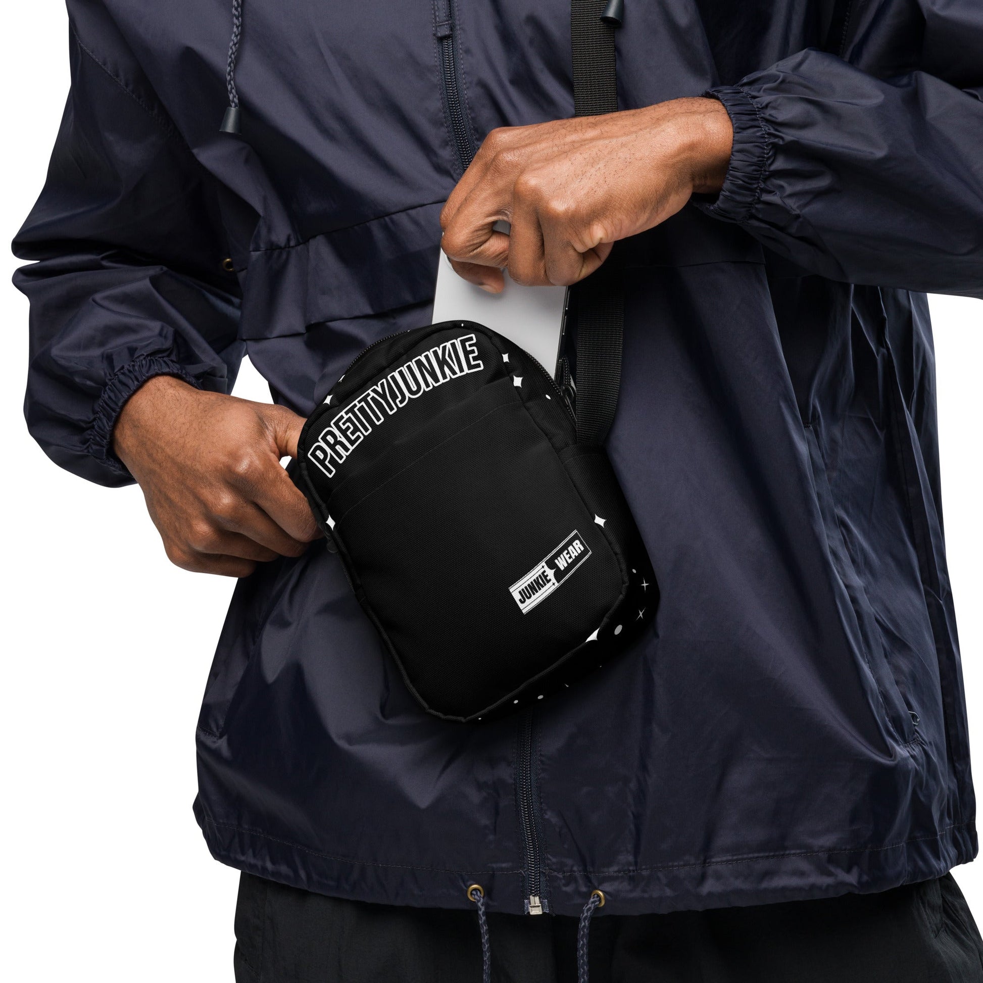 Urban Streetwear Black Utility Crossbody Bag Pretty Junkie Apparel