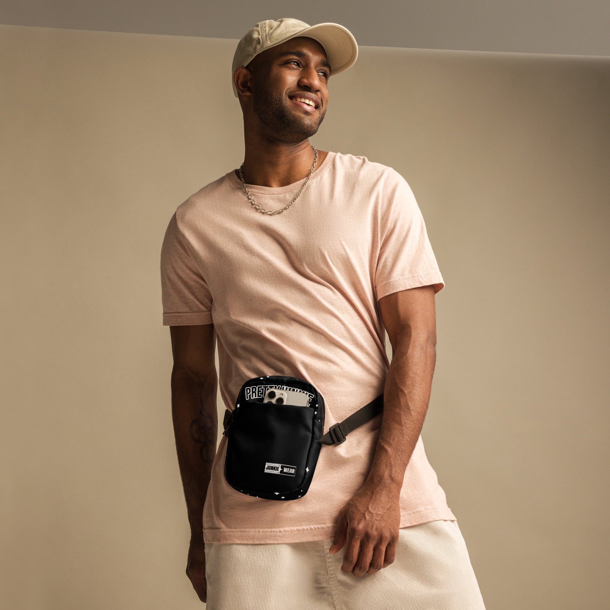 Urban Streetwear Black Utility Crossbody Bag Pretty Junkie Apparel