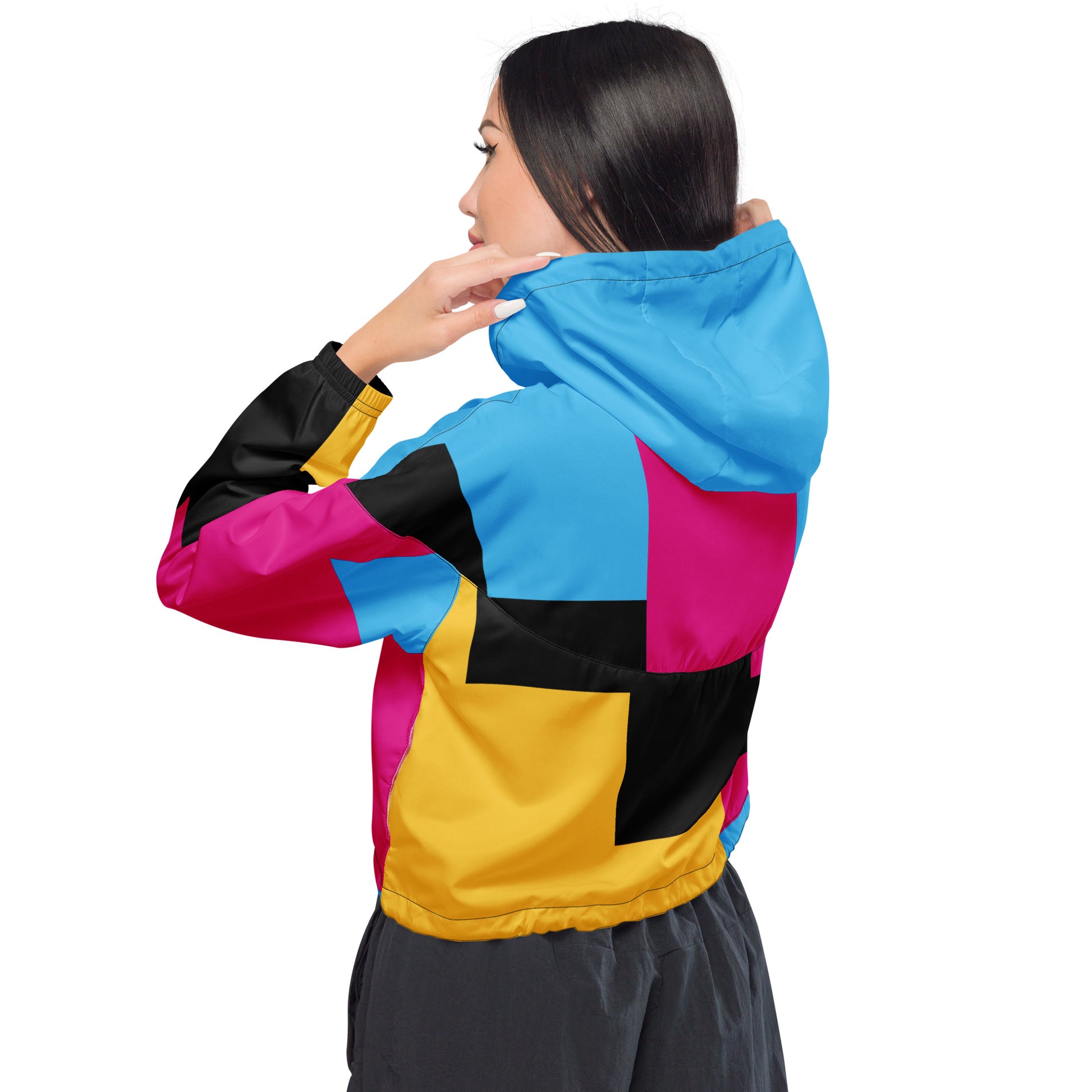 Women's Colorblock Cropped Track Jacket - Pretty Junkie Apparel