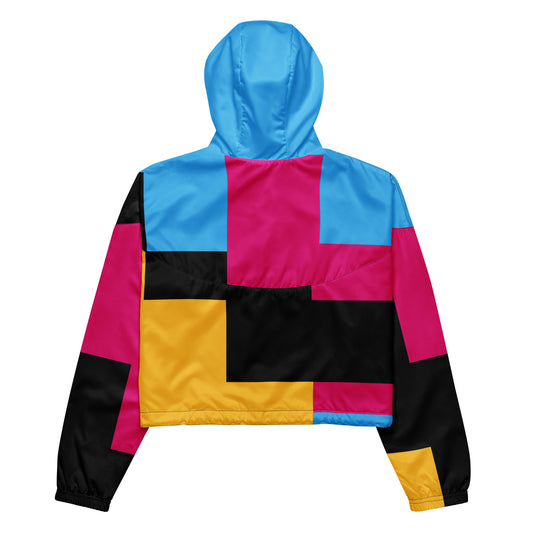 Women's Colorblock Cropped Track Jacket - Pretty Junkie Apparel