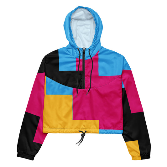 Women's Colorblock Cropped Track Jacket - Pretty Junkie Apparel
