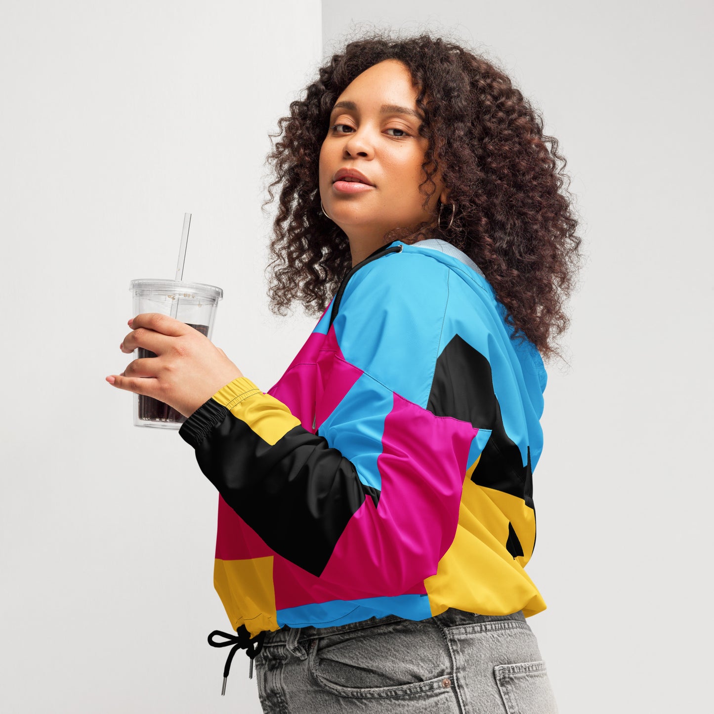 Women's Colorblock Cropped Track Jacket - Pretty Junkie Apparel