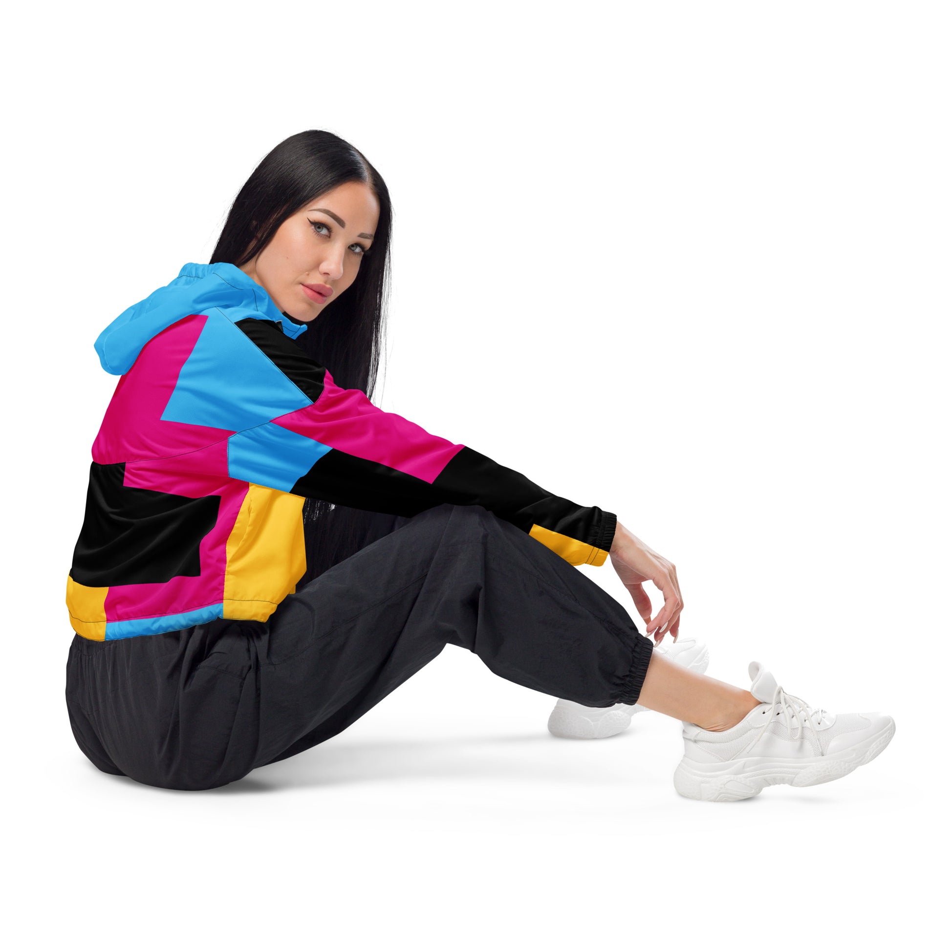 Women's Colorblock Cropped Track Jacket - Pretty Junkie Apparel