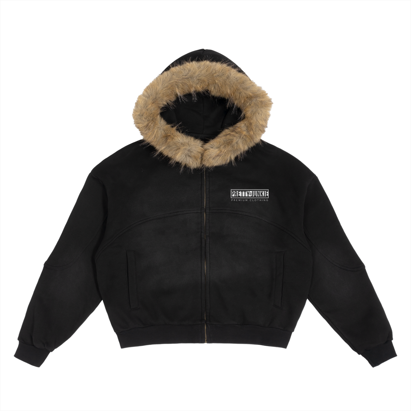 Outerwear | Boxy Detachable Fur Hoodie