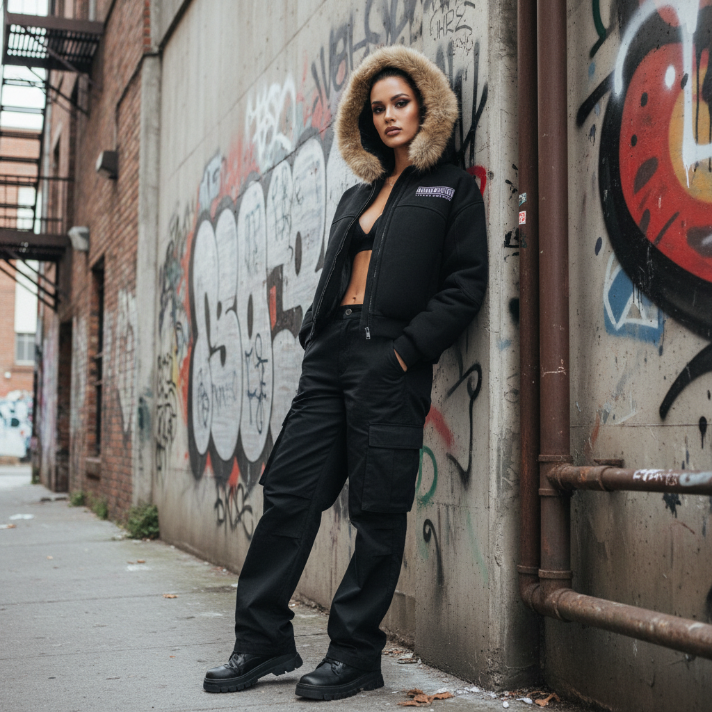 Outerwear | Boxy Detachable Fur Hoodie