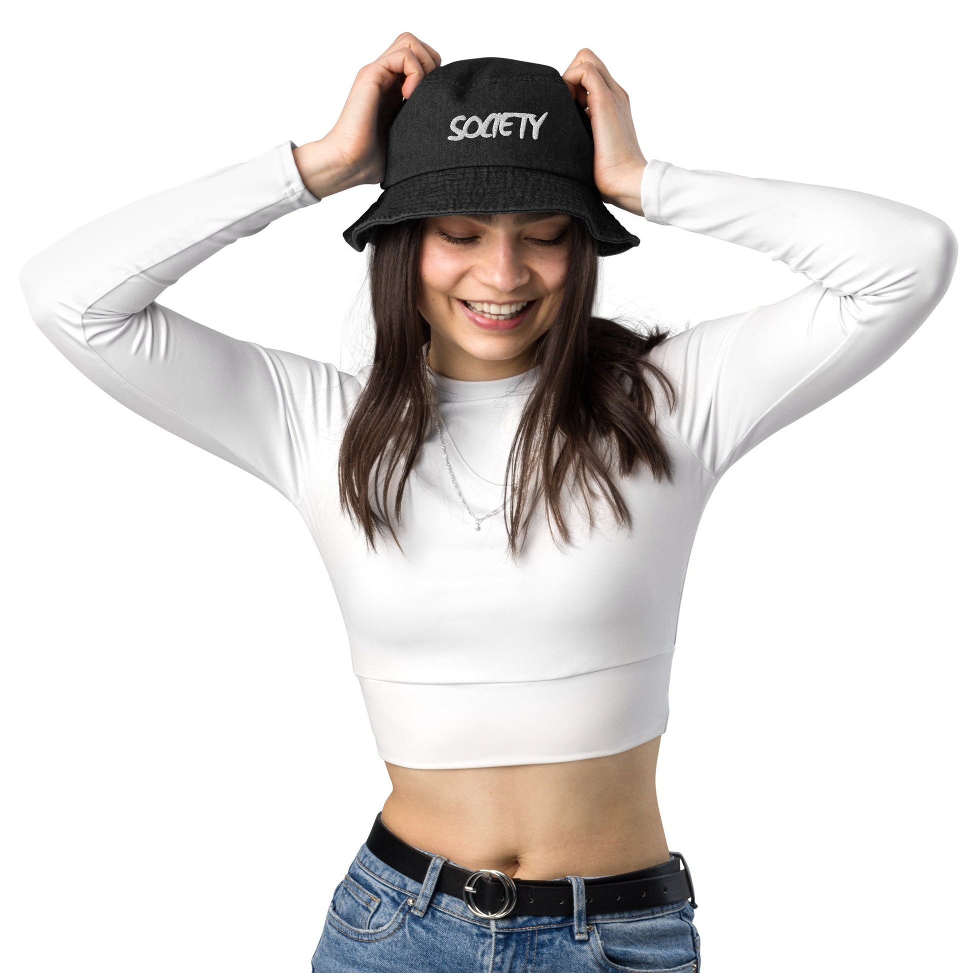 RICHJVNKIE SOCIETY Denim bucket hat Pretty Junkie Apparel
