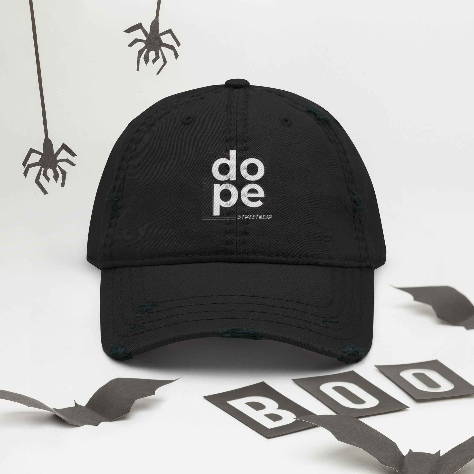 DOPE Limited Edition Streetwear Distressed Dad Hat Pretty Junkie Apparel