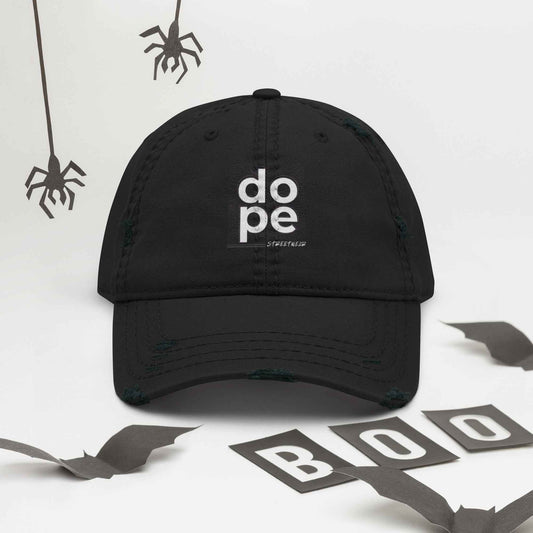 DOPE Limited Edition Streetwear Distressed Dad Hat Pretty Junkie Apparel