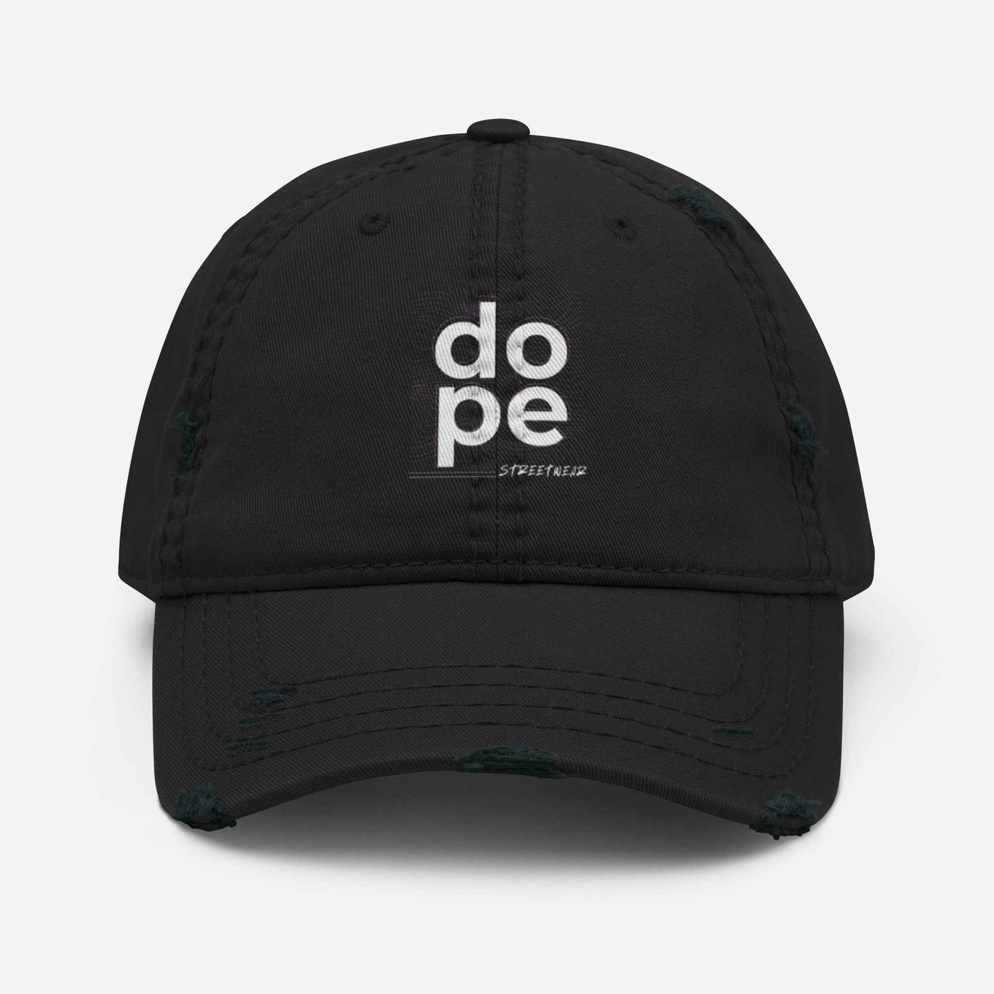 DOPE Limited Edition Streetwear Distressed Dad Hat Pretty Junkie Apparel
