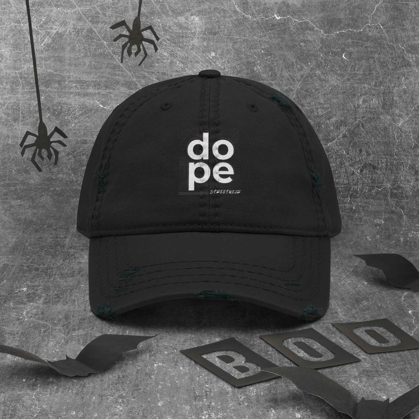 DOPE Limited Edition Streetwear Distressed Dad Hat Pretty Junkie Apparel
