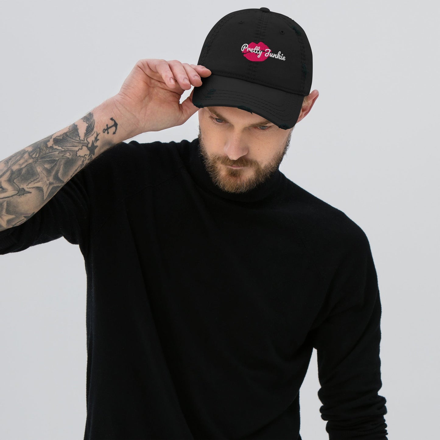 KissMe Distressed Dad Hat Pretty Junkie Apparel