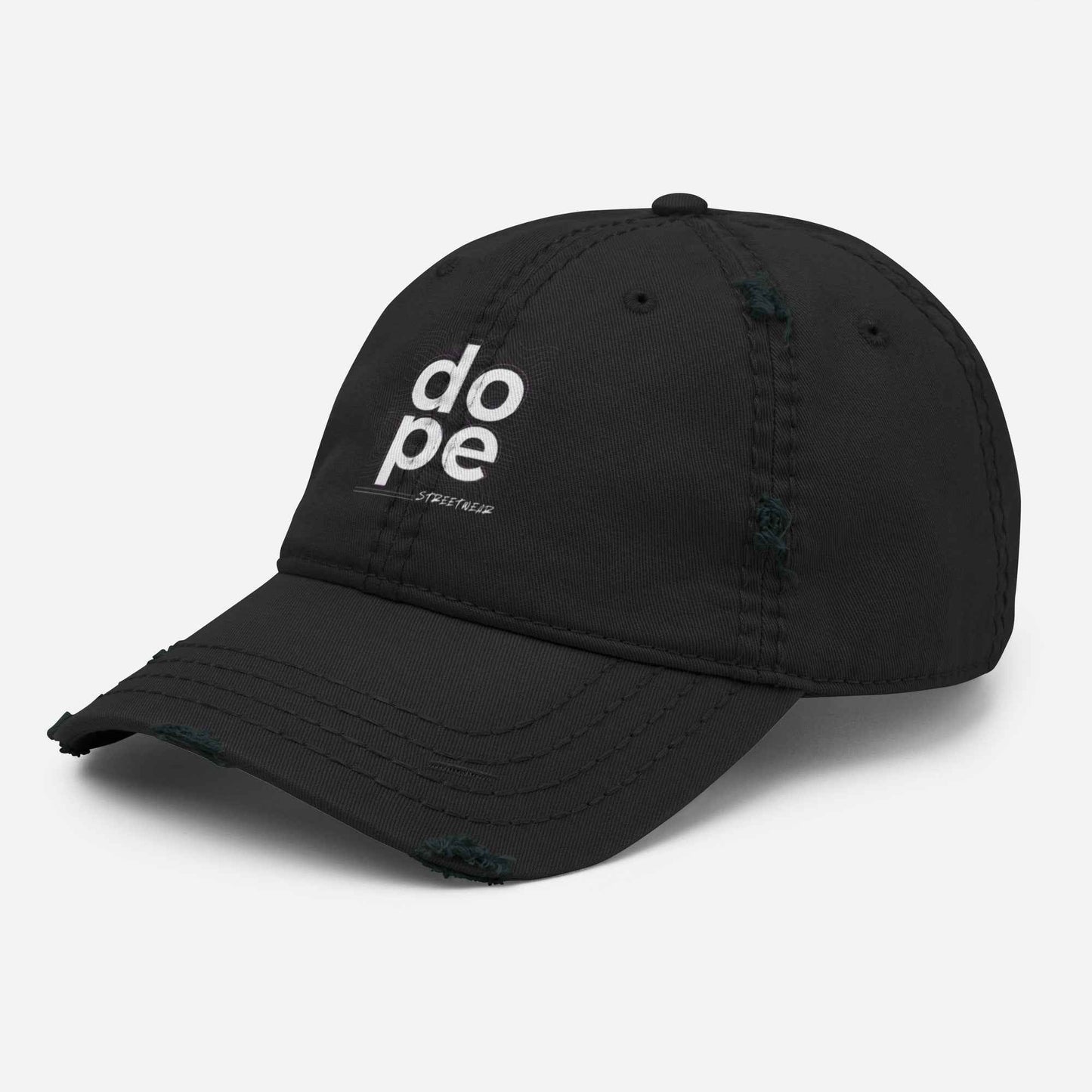 DOPE Limited Edition Streetwear Distressed Dad Hat Pretty Junkie Apparel