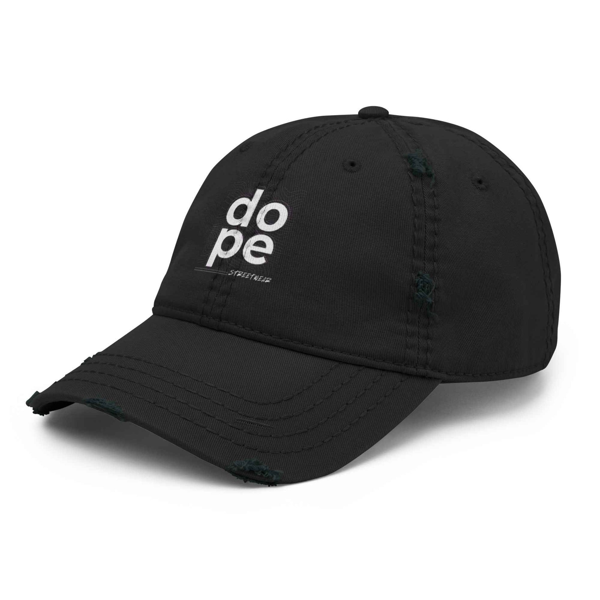 DOPE Limited Edition Streetwear Distressed Dad Hat Pretty Junkie Apparel