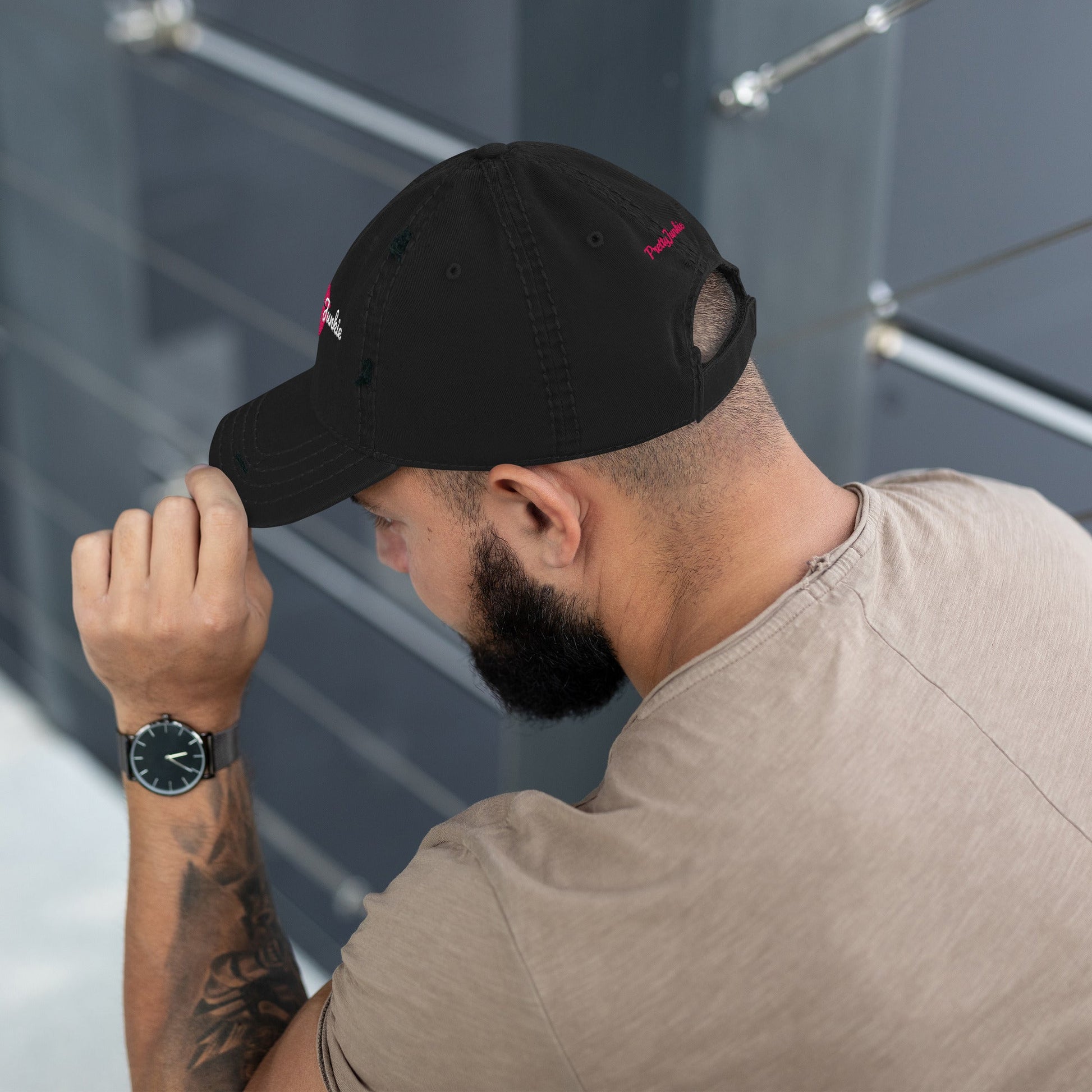 KissMe Distressed Dad Hat Pretty Junkie Apparel