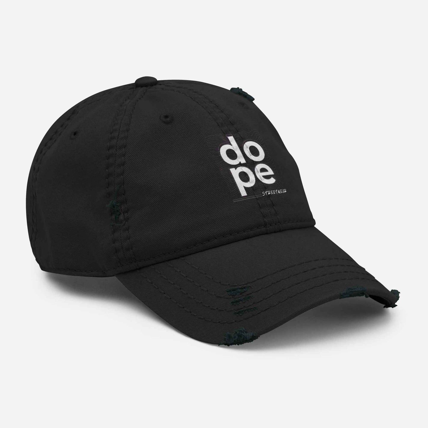 DOPE Limited Edition Streetwear Distressed Dad Hat Pretty Junkie Apparel