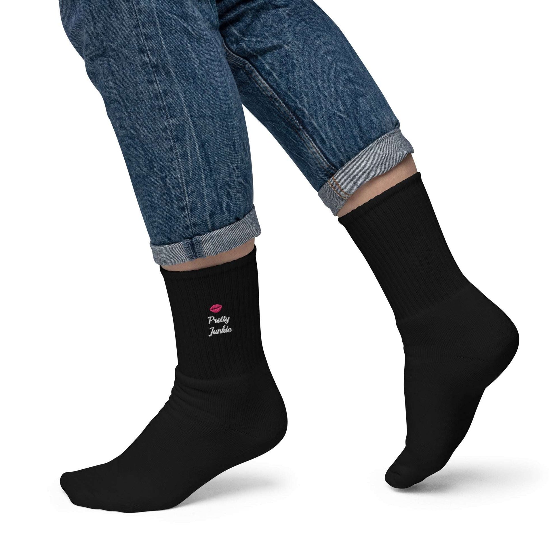 Embroidered socks Pretty Junkie Apparel