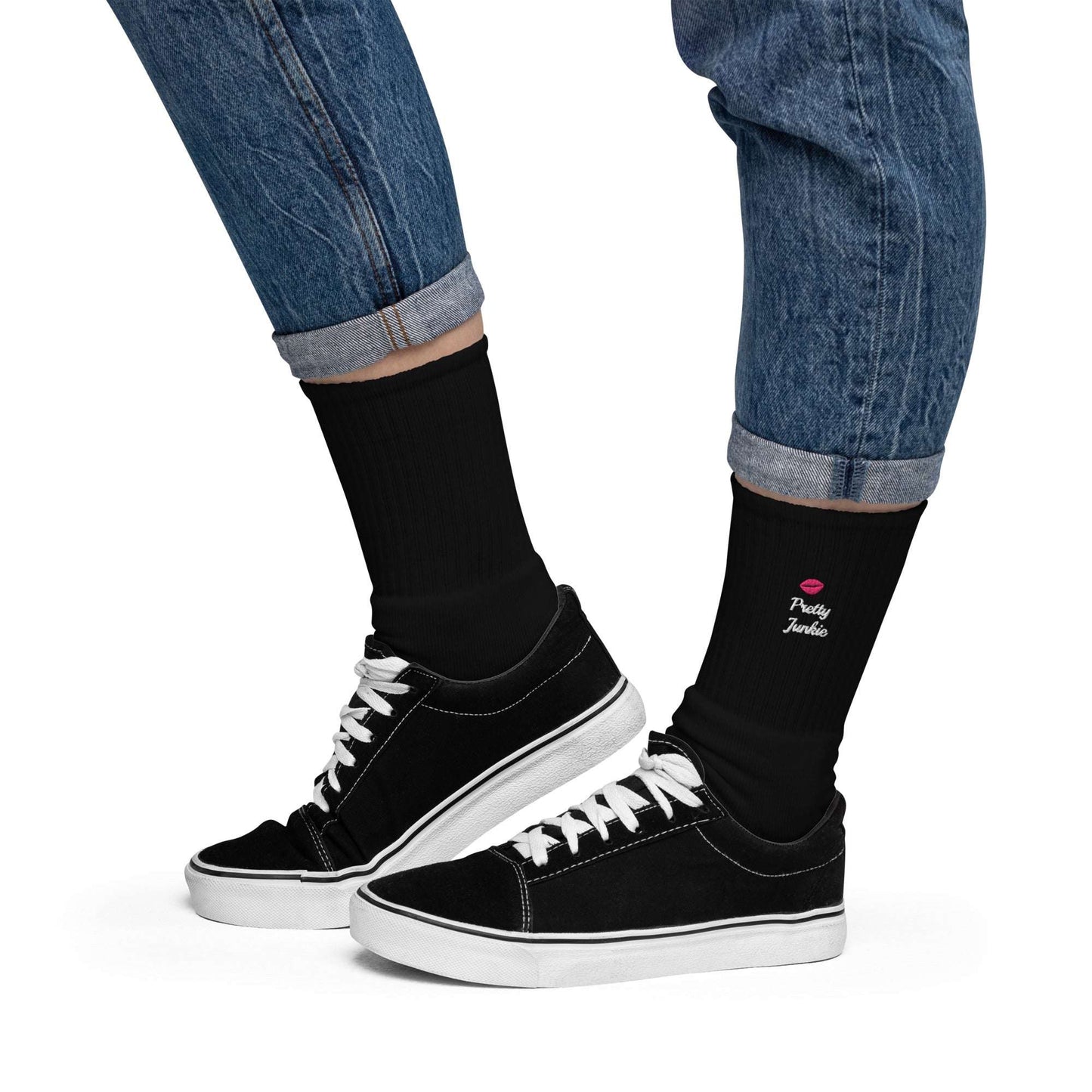 Embroidered socks Pretty Junkie Apparel