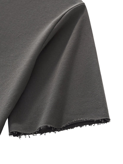 PrettyJunkie rJS Half-Sleeve Raw-Edge T-Shirt ODMPOD