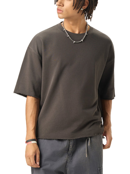 PrettyJunkie rJS Half-Sleeve Raw-Edge T-Shirt ODMPOD