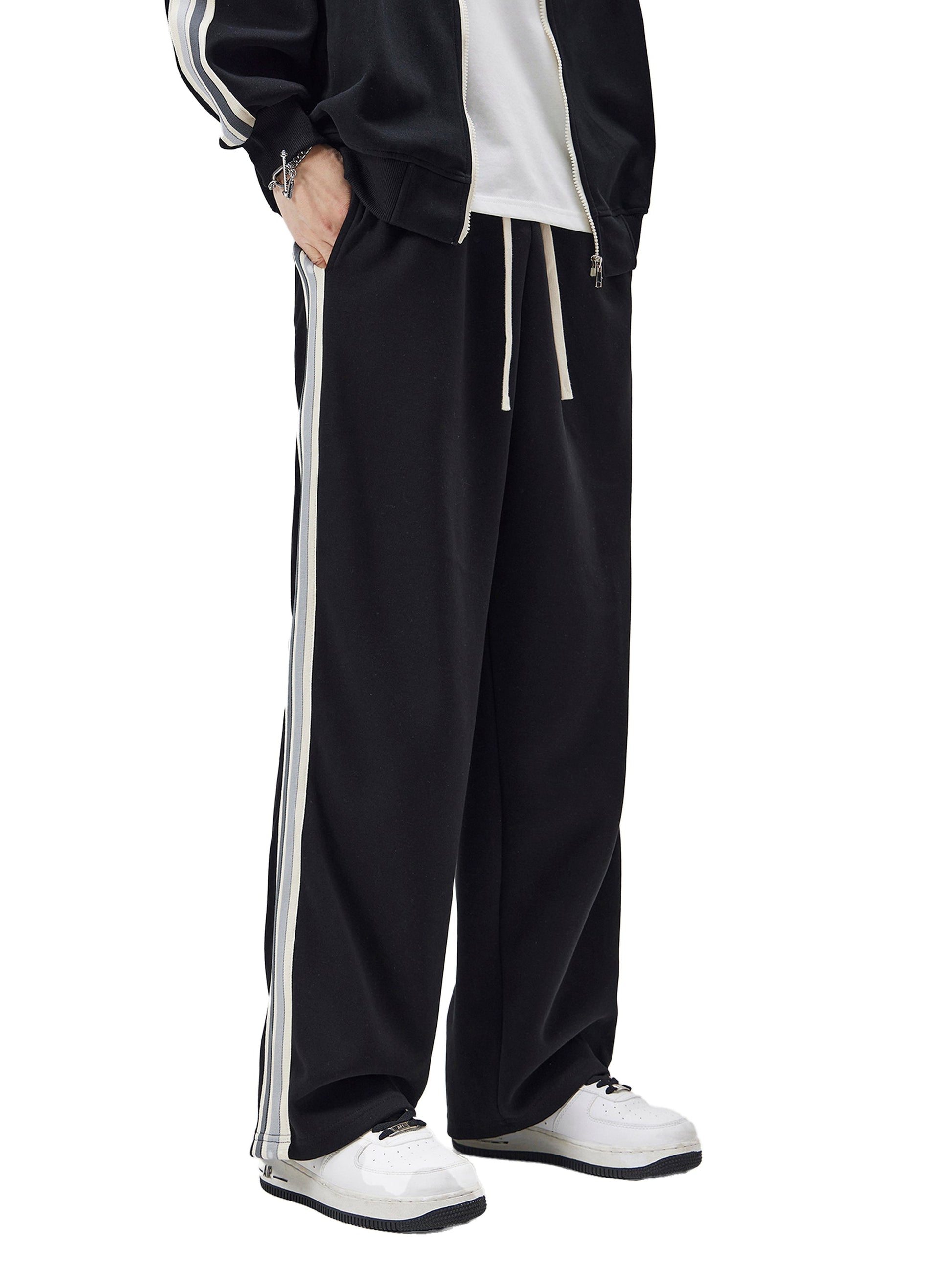 Contrast Side-Stripe Straight-Leg  Pants ODMPOD